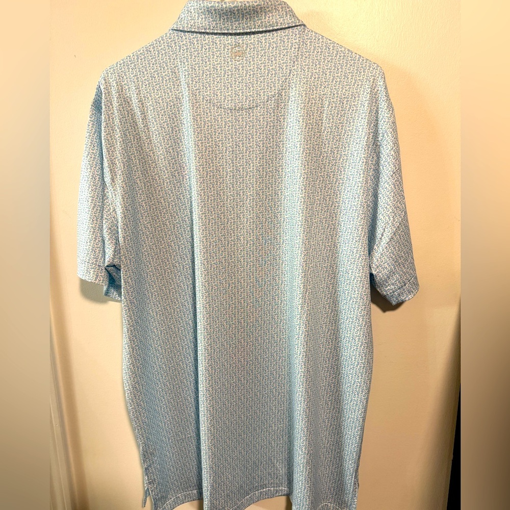 Limited Peter Millar Light Blue Kentucky Derby Mint Julep Performance Polo - Picture 2 of 4